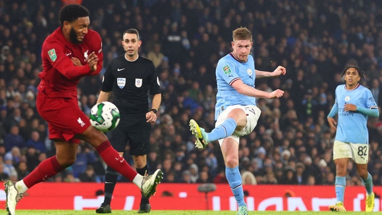 Kết quả bóng đá Man City vs Liverpool: Rượt đuổi nghẹt thở, thiên tài De Bruyne - Ảnh 1