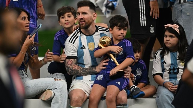 Con trai Messi gây sốt với màn phô diễn kỹ năng đi bóng sau trận chung kết World Cup 2022 - Ảnh 1