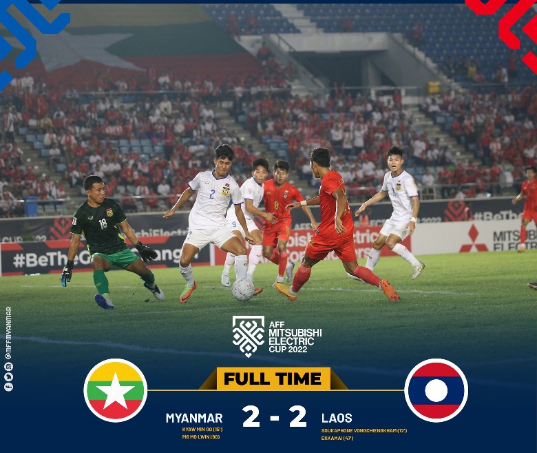 Kết quả bóng đá Myanmar vs Lào: Siêu phẩm phút chót cứu lại 1 điểm - Ảnh 3