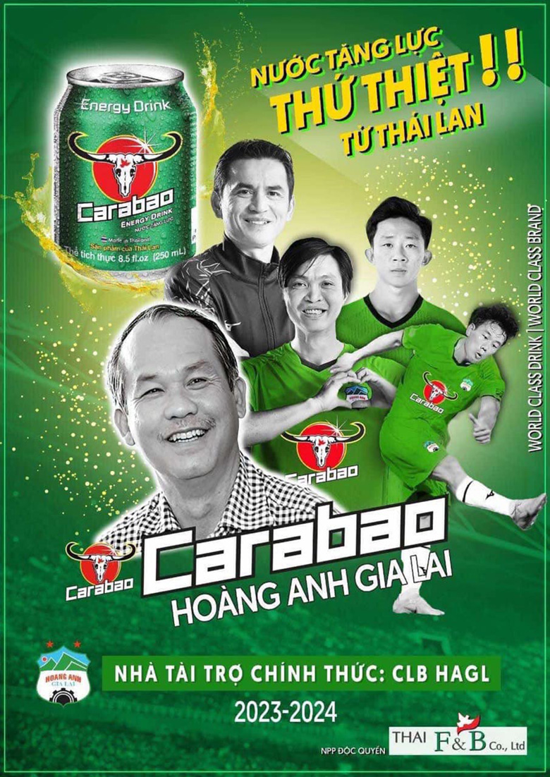 Tại sao HAGL bị VPF cấm quảng cáo nước tăng lực Carabao ở V.League 2023? - Ảnh 1