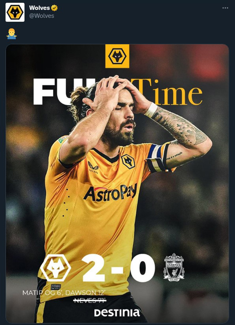 Wolves trêu ngươi Liverpool trên MXH sau phát biểu của Jurgen Klopp - Ảnh 2