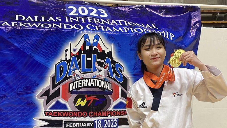 Nữ võ sĩ Taekwondo Việt Nam giành 2 HCV giải Mỹ Mở rộng - Ảnh 1