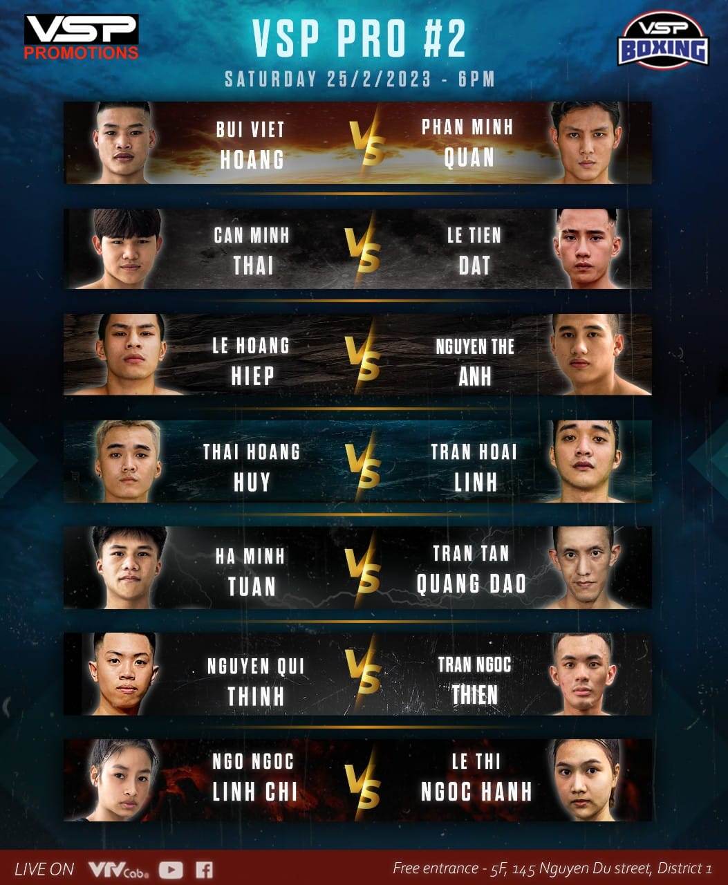 Lịch thi đấu Boxing Việt Nam VSP Pro 2 - Ảnh 1
