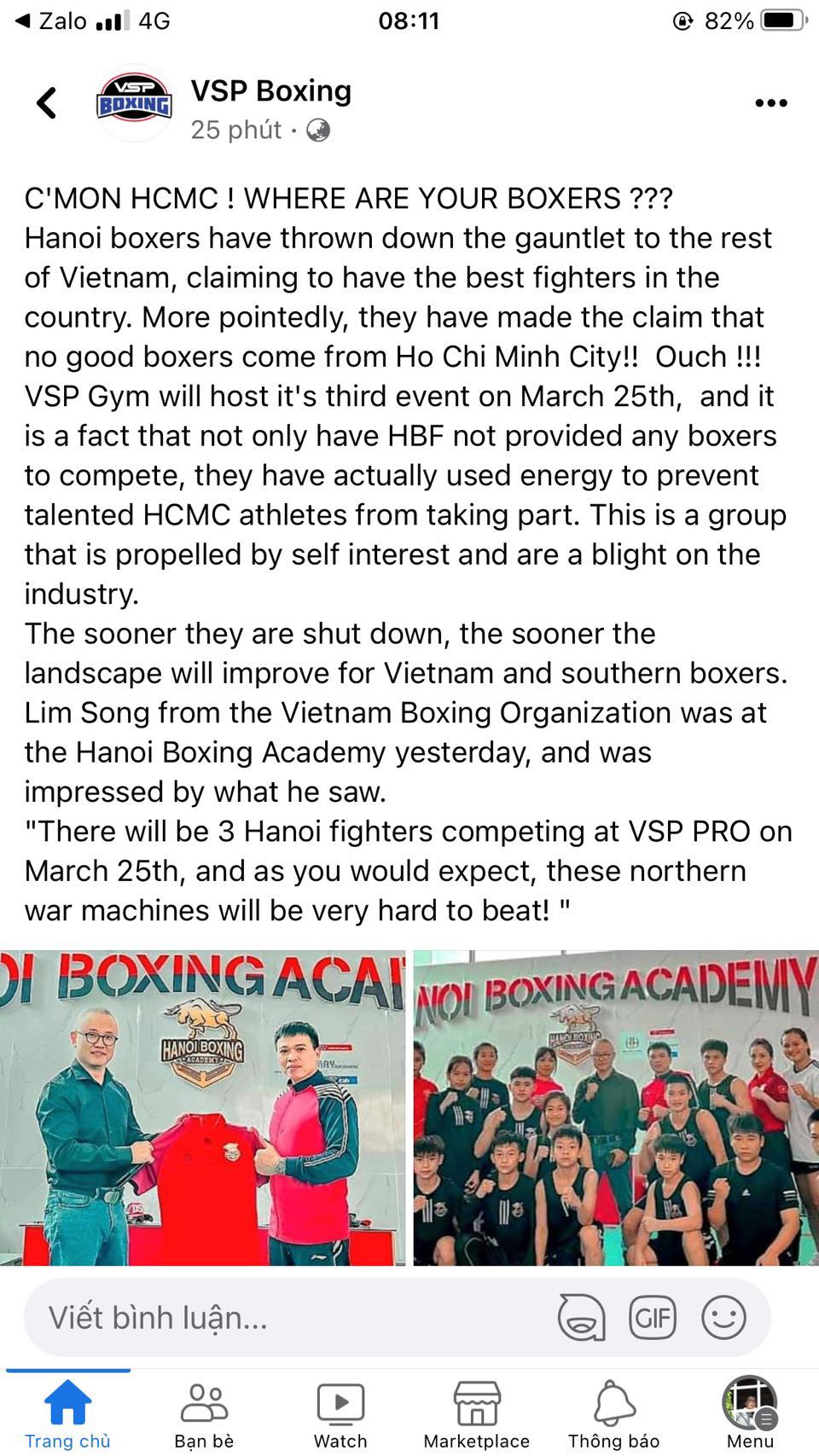 Võ Việt hôm nay 11/3: CLB VSP 'tuyên chiến' Liên đoàn Boxing TPHCM - Ảnh 1