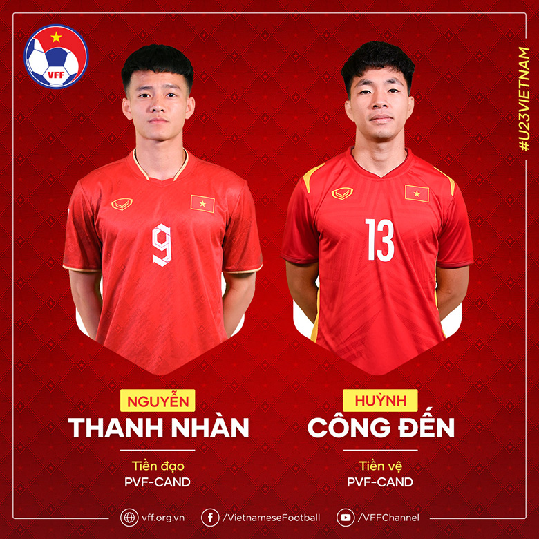 ĐT U23 Việt Nam triệu tập bổ sung 2 cầu thủ PVF-CAND - Ảnh 1