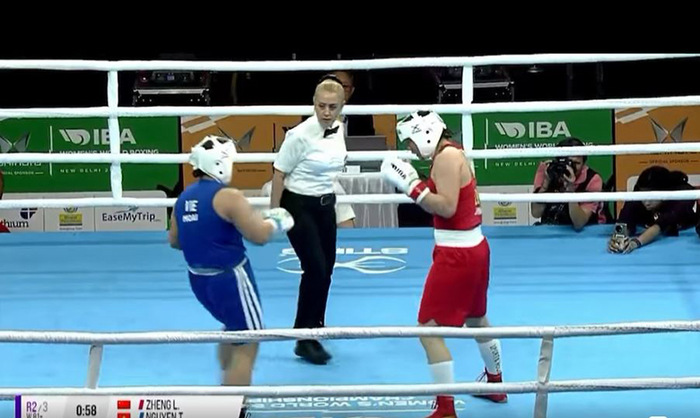 Boxing nữ thế giới: Vì sao Phương Hoài bị đếm 2 lần khi đấu võ sĩ Trung Quốc? - Ảnh 1