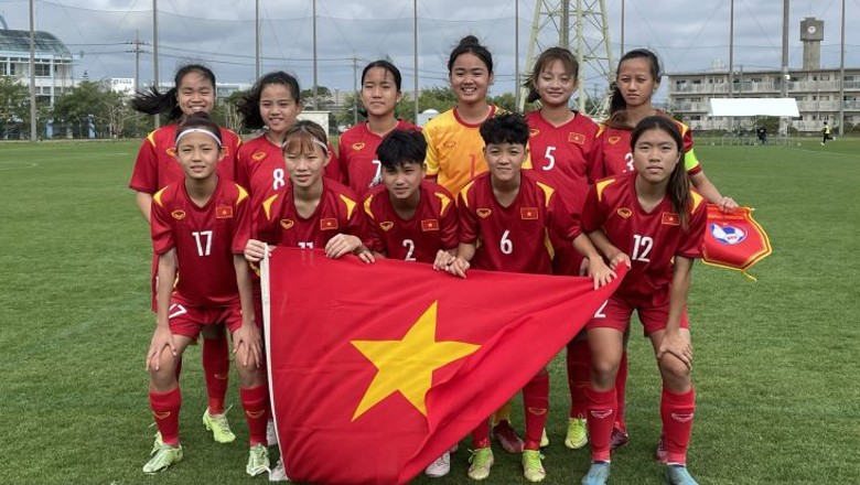 U17 nữ Việt Nam hủy diệt chủ nhà 10 bàn không gỡ ở giải giao hữu tại Nhật Bản - Ảnh 1