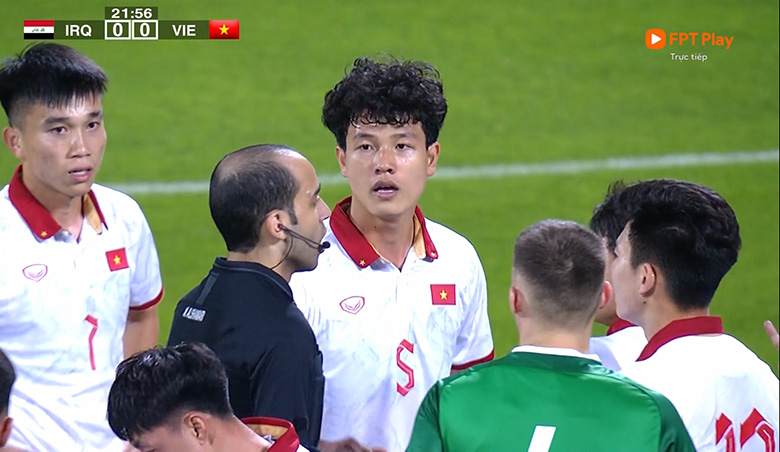U23 Việt Nam chịu 2 thẻ đỏ trước U23 Iraq 
