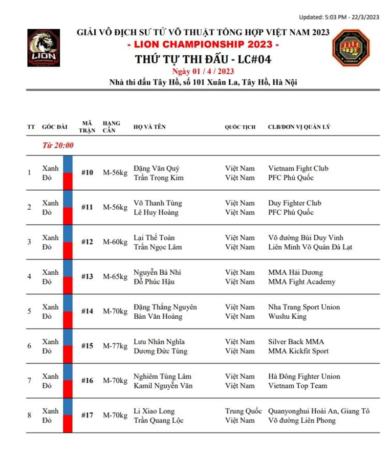 Xem trực tiếp MMA Lion Champioship 2023, 15h00 ngày 1/4 - Ảnh 3