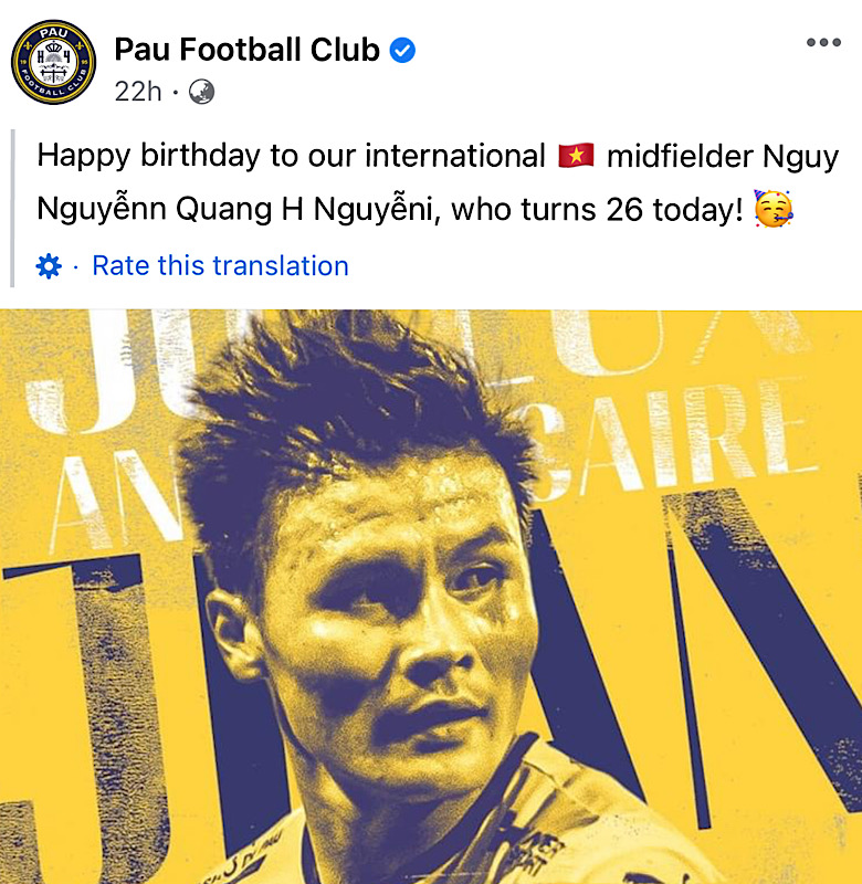 Quang Hải được các đồng đội tại Pau FC tổ chức sinh nhật - Ảnh 2