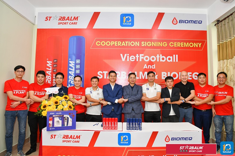 Vietfootball ký hợp đồng với thương hiệu chăm sóc thể thao STARBALM - Ảnh 1