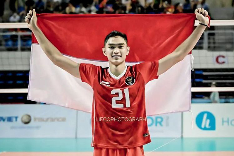 Sao trẻ trở về từ Nhật Bản, tuyển bóng chuyền Indonesia hoàn thiện đội hình Vàng cho SEA Games 32 - Ảnh 1