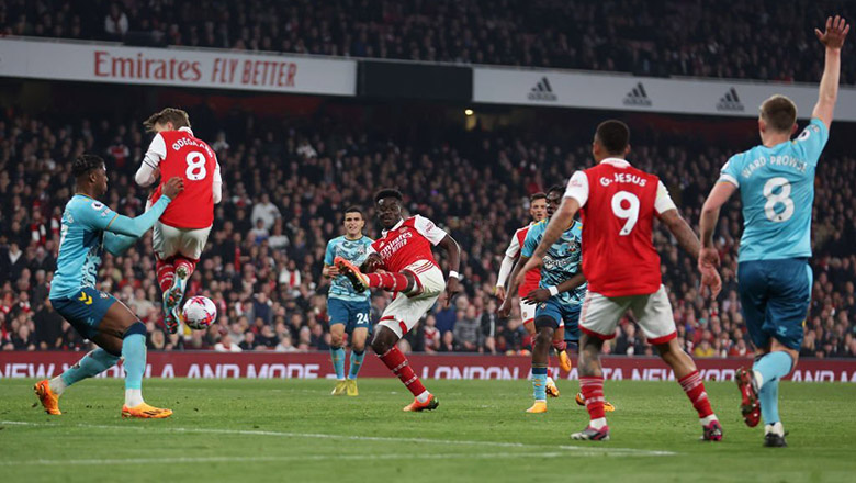 Kết quả bóng đá Arsenal vs Southampton: Pháo thủ rơi điểm trong trận cầu 6 bàn thắng - Ảnh 1