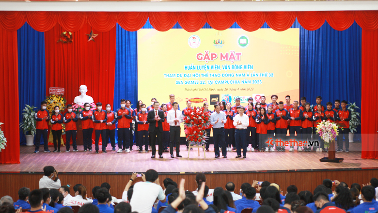 Đoàn thể thao Việt Nam khu vực phía Nam tổ chức lễ xuất quân tham dự SEA Games 32 - Ảnh 7