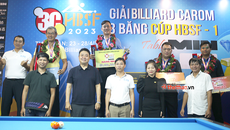 Đào Văn Ly đăng quang thuyết phục Tour 1 giải billiard carom 3 băng HBSF Cup 2023 - Ảnh 1