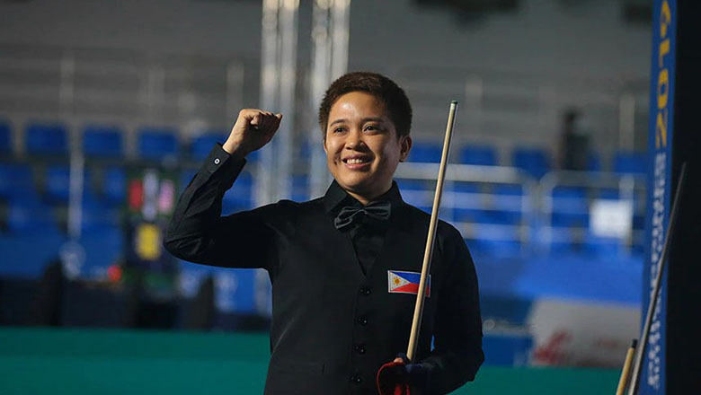 Nữ cơ thủ pool số 1 Philippines thi đấu… carom tại SEA Games 32 - Ảnh 1