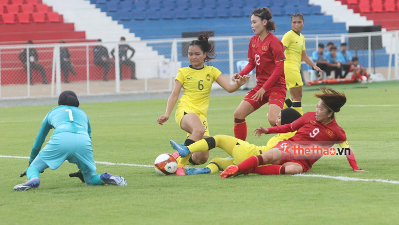 Hải Yến chỉ mất 5 phút để ghi bàn đầu tiên cho ĐT nữ Việt Nam tại SEA Games 32 - Ảnh 1