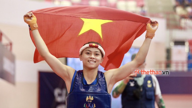 Huỳnh Hà Hữu Hiếu mang về tấm HCV đầu tiên cho Kun Khmer Việt Nam tại SEA Games 32 - Ảnh 1