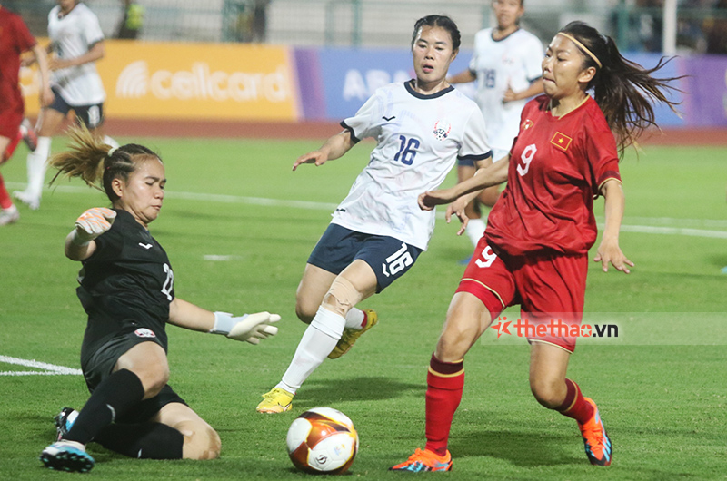 Kết quả bóng đá nữ Việt Nam vs Campuchia: Phủ đầu thành công, nhẹ nhàng vào chung kết - Ảnh 2
