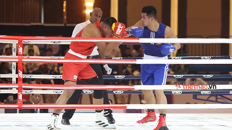 Mạnh Cường hạ KO võ sĩ Philippines, vào chung kết Boxing SEA Games 32 - Ảnh 1