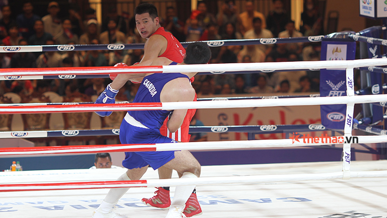 Nguyễn Mạnh Cường thua 'Khabib Campuchia' ở chung kết Boxing SEA Games 32 - Ảnh 2