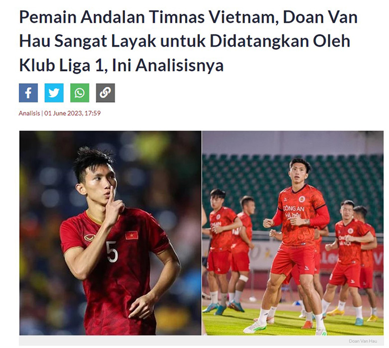 Liga 1 ra luật mới, báo Indonesia kêu gọi các CLB chiêu mộ Đoàn Văn Hậu - Ảnh 1