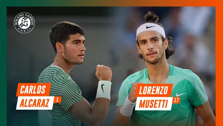 Trực tiếp tennis Alcaraz vs Musetti, Vòng 4 Roland Garros - 22h00 ngày 4/6 - Ảnh 1