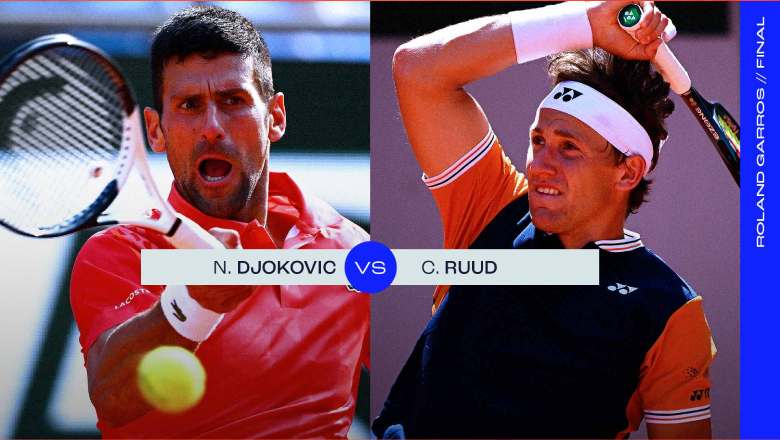 Trực tiếp tennis Djokovic vs Ruud, Chung kết Roland Garros - 19h30 ngày 11/6 - Ảnh 1