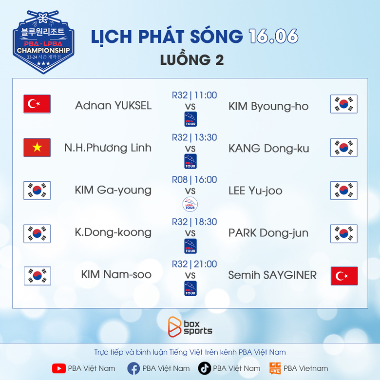 Link xem chặng 1 PBA Tour 2023/2024 ngày 16/6: Dương Anh Vũ vs Kang Min Gu - Ảnh 2