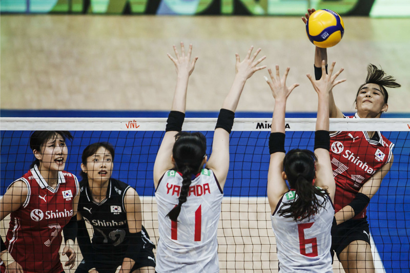 Tuyển bóng chuyền nữ Nhật Bản cho Hàn Quốc 'phơi áo' 3 set trắng ở Volleyball Nations League 2023 - Ảnh 1