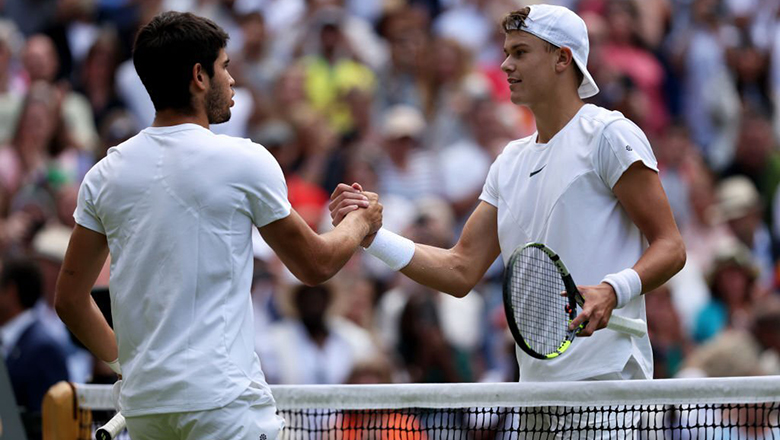 Alcaraz hạ Rune sau 3 set, vào bán kết Wimbledon 2023 gặp Medvedev - Ảnh 3