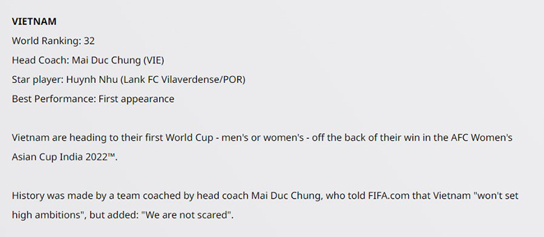 FIFA: ĐT nữ Việt Nam cần tránh việc ‘thảm bại’ trước ĐT Mỹ ở trận ra quân World Cup nữ 2023 - Ảnh 1