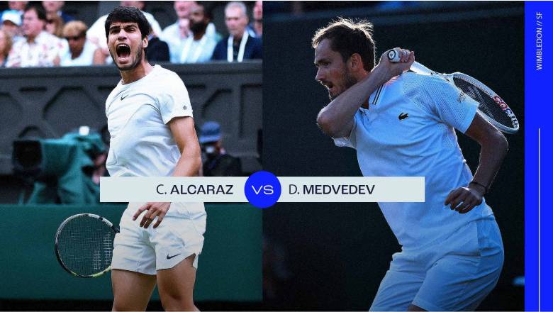 Trực tiếp tennis Alcaraz vs Medvedev, Bán kết Wimbledon - 21h00 ngày 14/7 - Ảnh 1