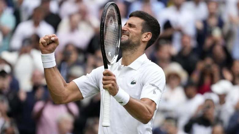Djokovic cứu 2 set point, thắng Sinner 3-0 để vào chung kết Wimbledon 2023 - Ảnh 1
