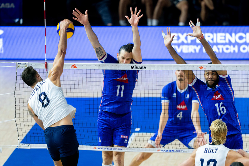 Link xem trực tiếp bóng chuyền tứ kết Volleyball Nations League 2023 Mỹ vs Pháp, 22h00 ngày 19/7 - Ảnh 1