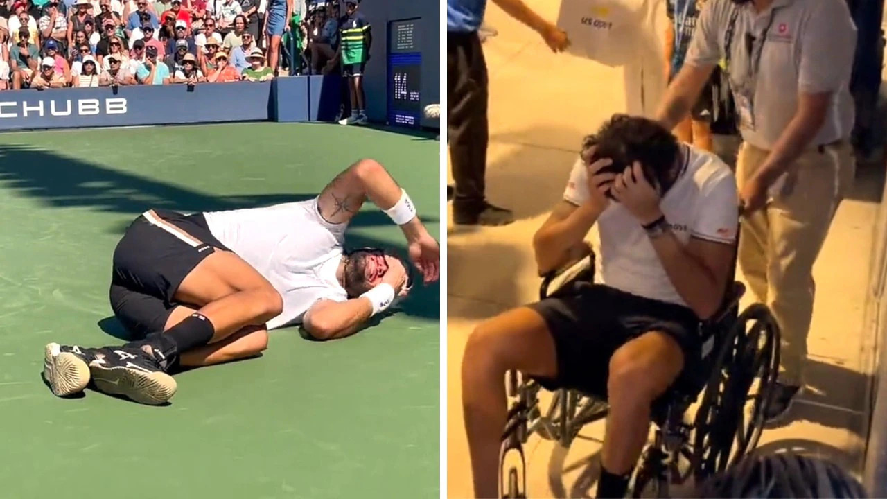 Berrettini dính chấn thương kinh hoàng ở vòng 2 US Open, phải rời sân bằng xe lăn - Ảnh 2