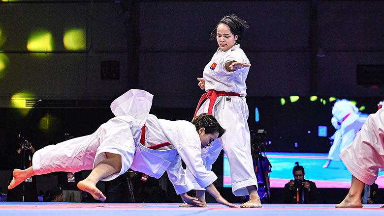 Tuyển Kata nữ thắng Campuchia, Karate Việt Nam có thêm 1 trận chung kết ASIAD - Ảnh 1