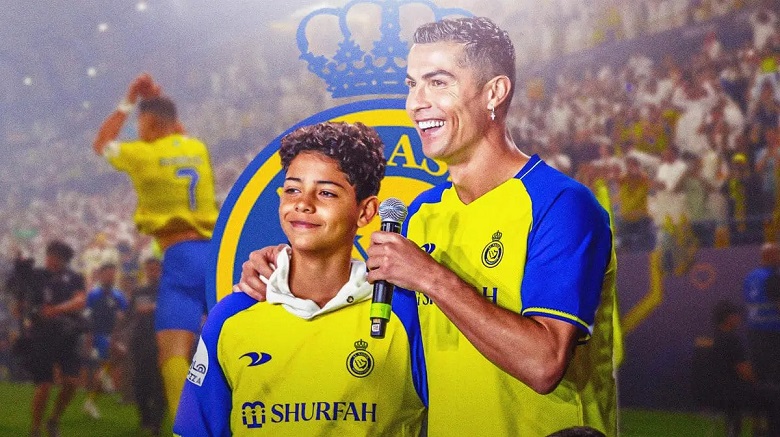 Con trai Ronaldo gia nhập U13 Al Nassr, chọn áo Ronaldo giống bố - Ảnh 2