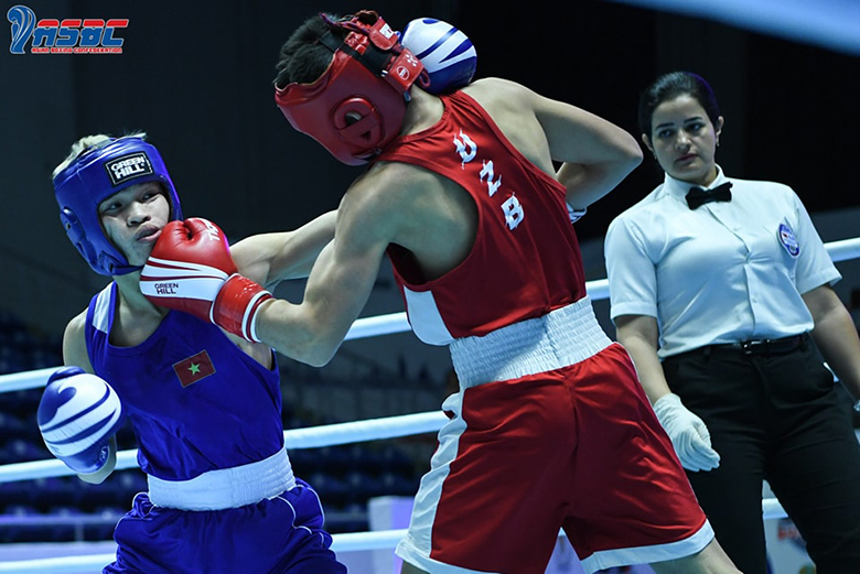 Võ sĩ Quân Đội thắng 2 trận liên tiếp, vào bán kết giải Boxing trẻ châu Á - Ảnh 2