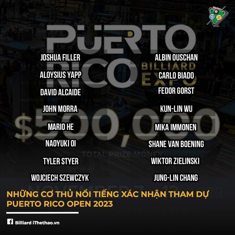 Puerto Rico tổ chức 3 giải pool trong tháng 11 với tổng tiền thưởng nửa triệu USD - Ảnh 2