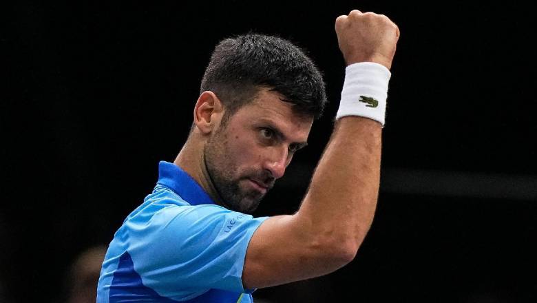 Djokovic ngược dòng đánh bại Rublev, gặp Dimitrov ở chung kết Paris Masters - Ảnh 1