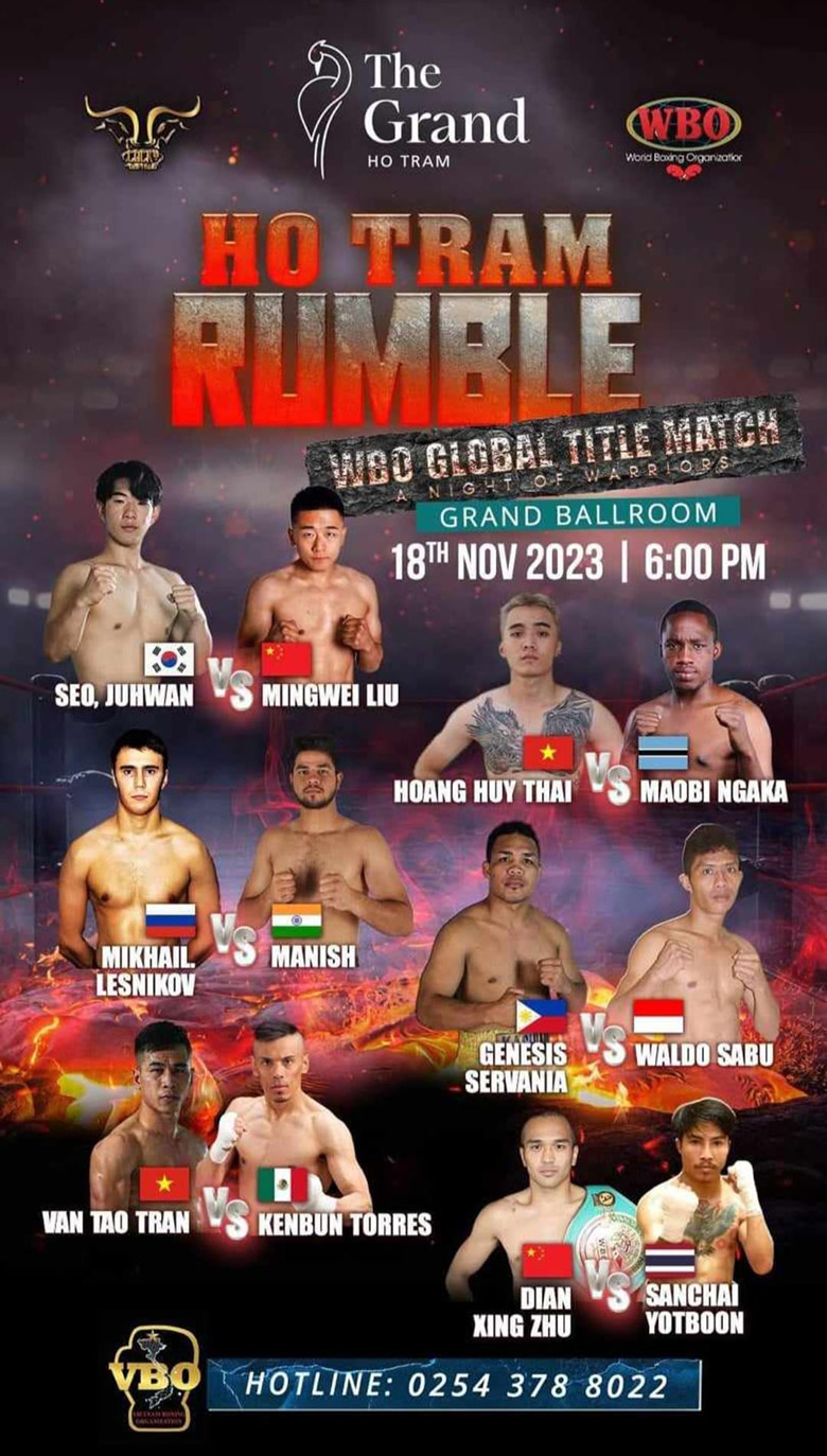 Tên của Trần Văn Thảo bị in sai trên banner quảng cáo sự kiện Boxing quốc tế - Ảnh 1