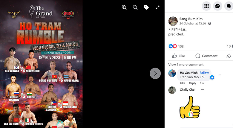 Tên của Trần Văn Thảo bị in sai trên banner quảng cáo sự kiện Boxing quốc tế - Ảnh 3