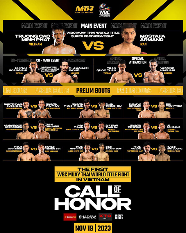 Cách thức mua vé xem MTR: Call Of Honor - sự kiện tranh đai WBC Muay Thái thế giới đầu tiên tại Việt Nam  - Ảnh 2