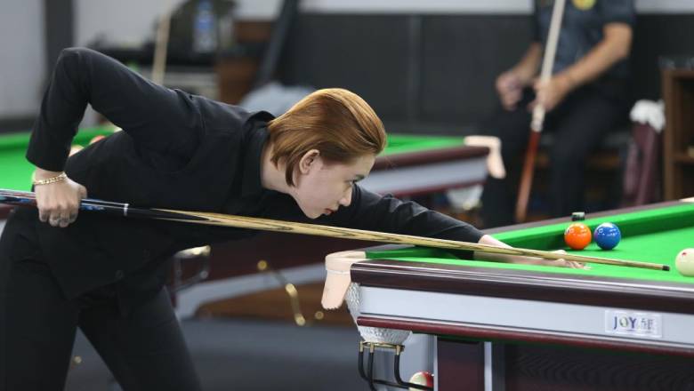 Ngày 2 giải Billiards JOY Heyball chuyên nghiệp lần 3 năm 2023 tại Hà Nội: Nữ cơ thủ xinh đẹp Phương Uyên gây sốt - Ảnh 1