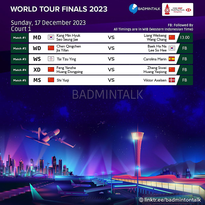 Lịch thi đấu cầu lông BWF World Tour Finals 2023 - Ảnh 9