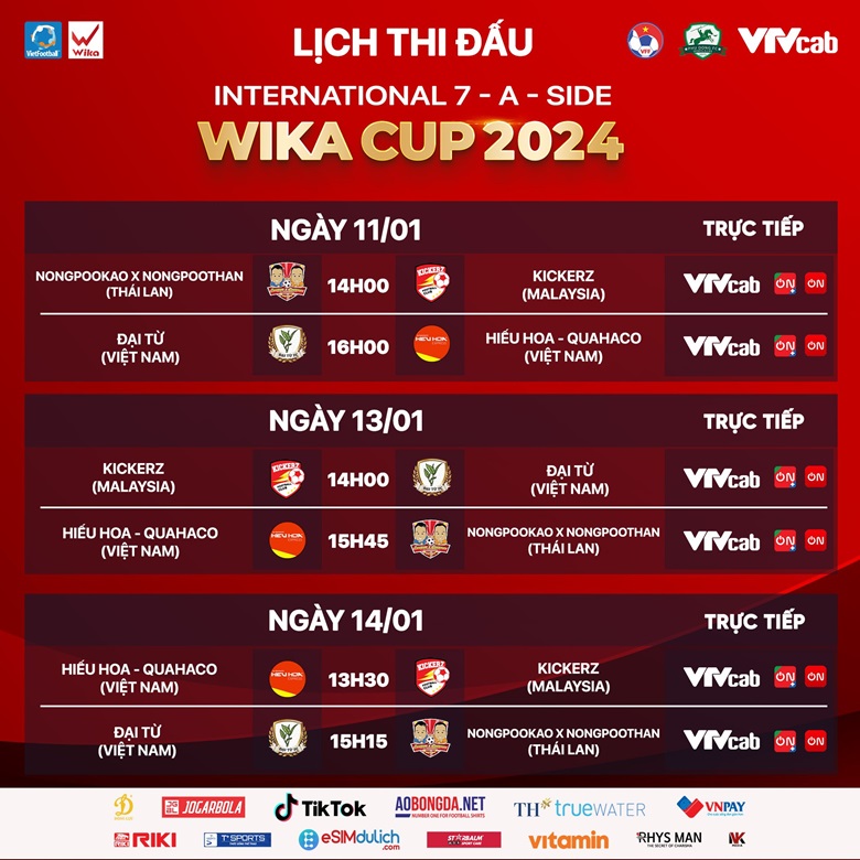 Hai nhà vô địch Việt Nam so tài ‘đại gia’ Thái Lan, Malaysia ở Giải bóng đá 7 người quốc tế Cúp Wika - Ảnh 1