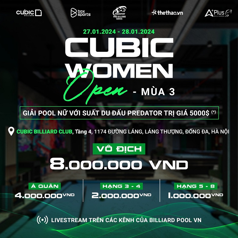 Cubic Women Open - Mùa 3 chính thức ấn định ngày khởi tranh - Ảnh 1