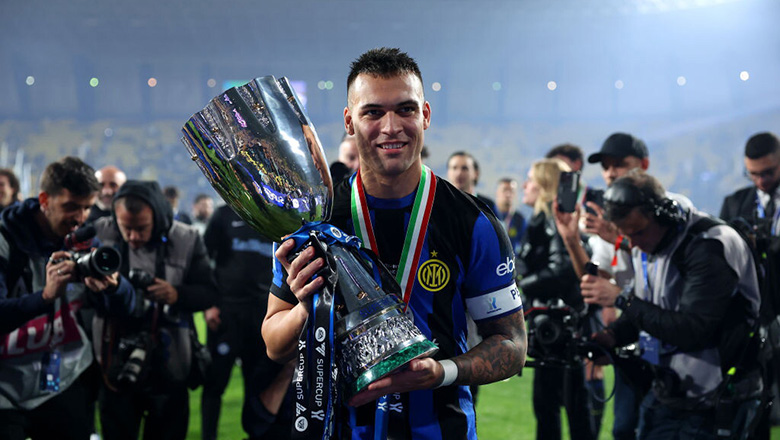 Martinez ghi bàn phút bù giờ, Inter Milan vô địch Siêu Cúp Italia - Ảnh 1