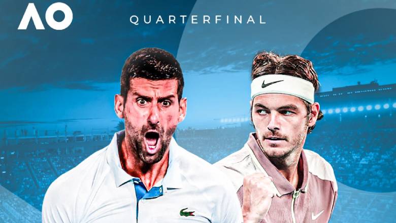 Trực tiếp tennis Djokovic vs Fritz, Tứ kết Úc Mở rộng - 11h45 ngày 23/1 - Ảnh 1